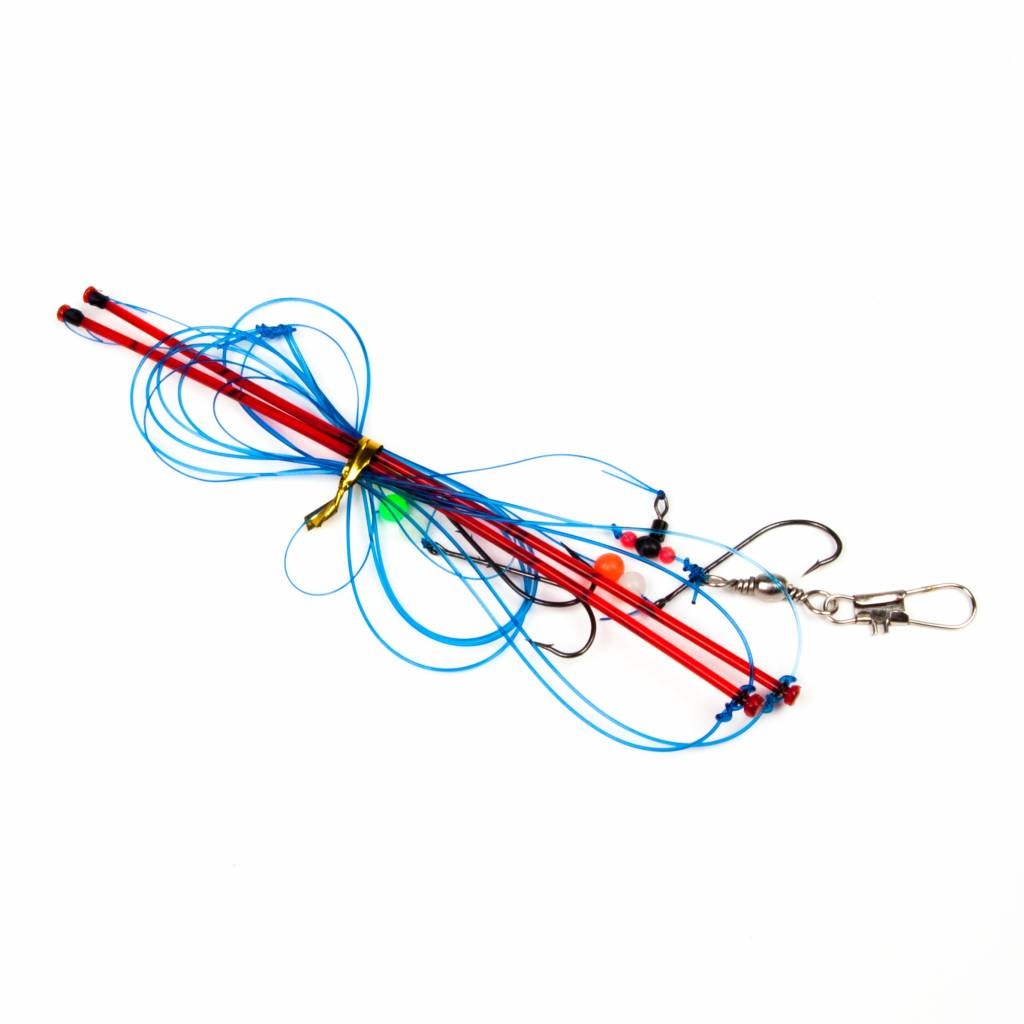 PLATVIS ONDERLIJN 2 X 15 CM KUNSTSTOF AFHOUDER + SWIVELBEAD #1