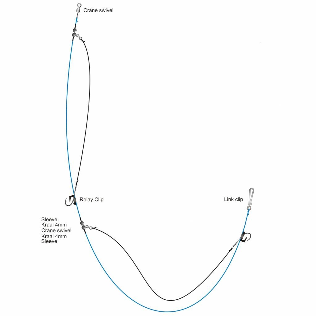 GUL ONDERLIJN 2 X 30 CM RELAY CLIP #1/0