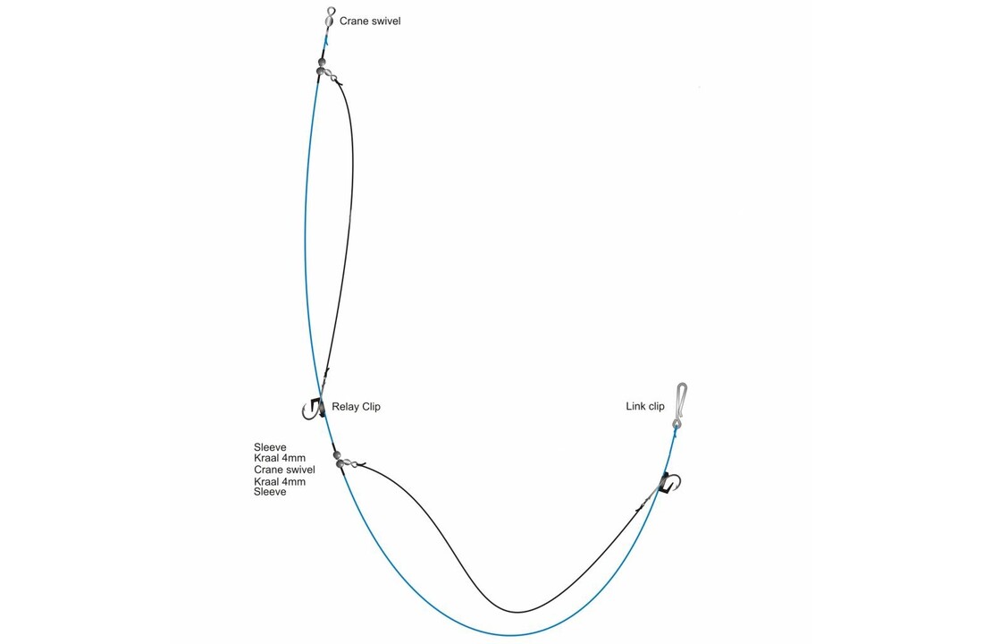 GUL ONDERLIJN 2 X 30 CM RELAY CLIP #1/0