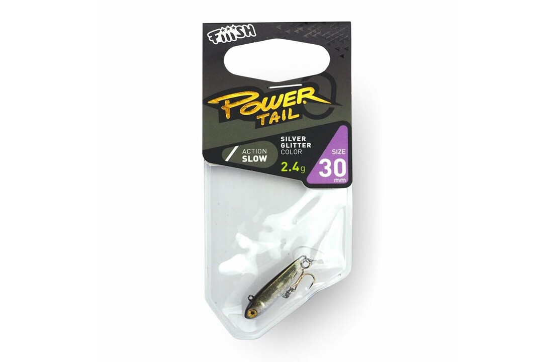 POWERTAIL 30MM SLOW 2.4 GRAM SILVER GLITTER