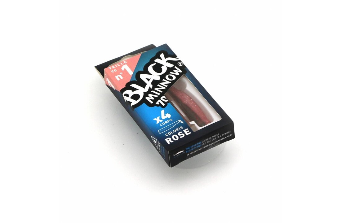 BLACK MINNOW 70 4 LURES BODIES PINK