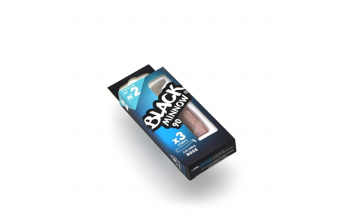 BLACK MINNOW 70 4 LURES BODIES PINK