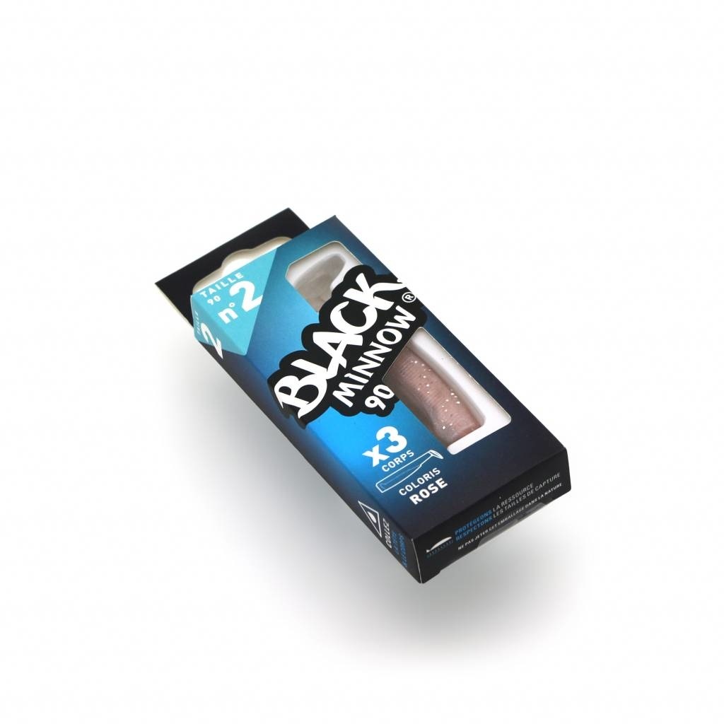 BLACK MINNOW 70 4 LURES BODIES PINK