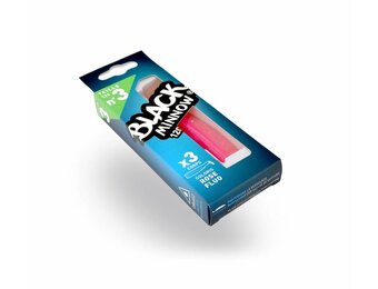 BLACK MINNOW 120 3 LURES BODIES FLUO PINK