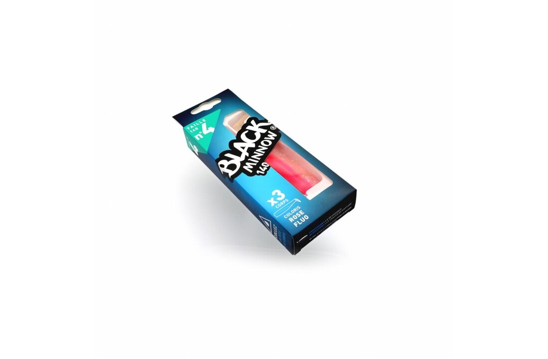 BLACK MINNOW 120 3 LURES BODIES FLUO PINK