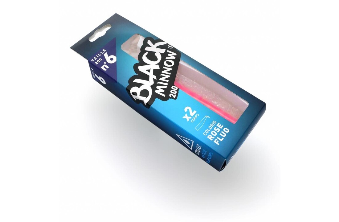 BLACK MINNOW 120 3 LURES BODIES FLUO PINK