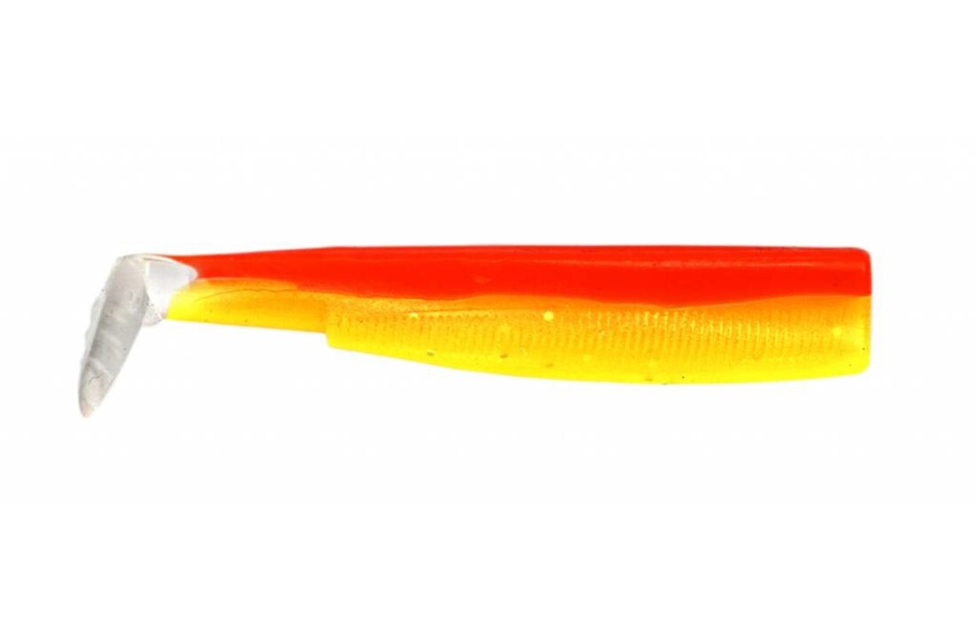 BLACK MINNOW 70 4 LURES BODIES ORANGE/YELLOW