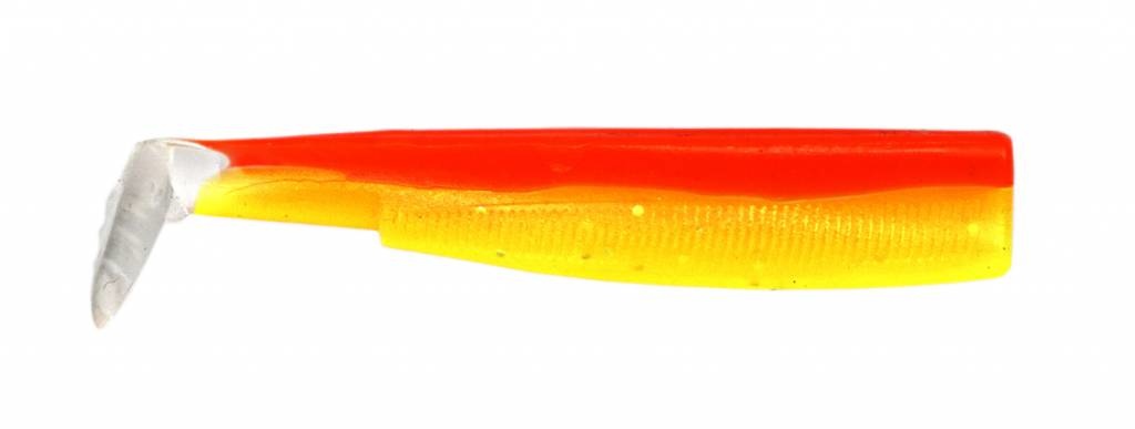 BLACK MINNOW 70 4 LURES BODIES ORANGE/YELLOW