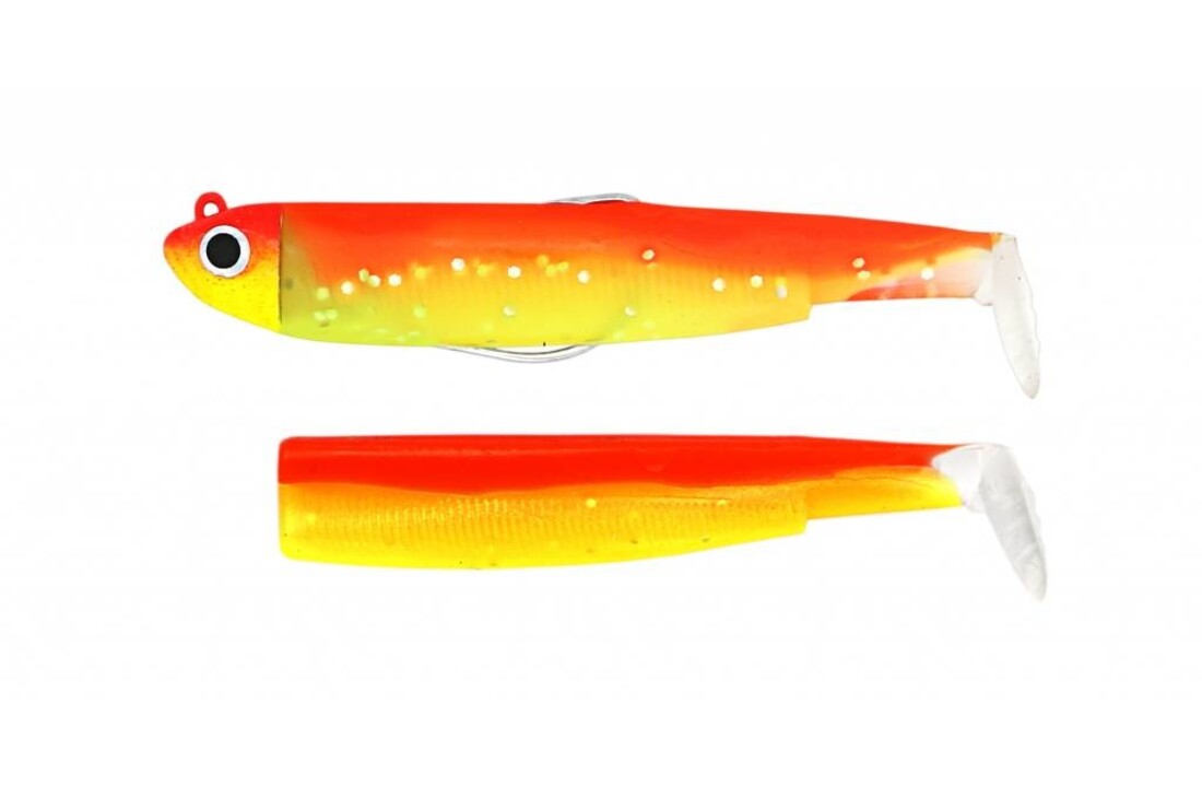 BLACK MINNOW 70 COMBO SHORE 3 GRAM ORANGE/YELLOW + LURE BODY ORANGE/YELLOW
