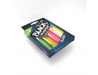 BLACK MINNOW 120 COLOR BOX FLASHY 4 BODIES GREEN/ORANGE - ORANGE/YELLOW - YELLOW FLUO - PINK FLUO