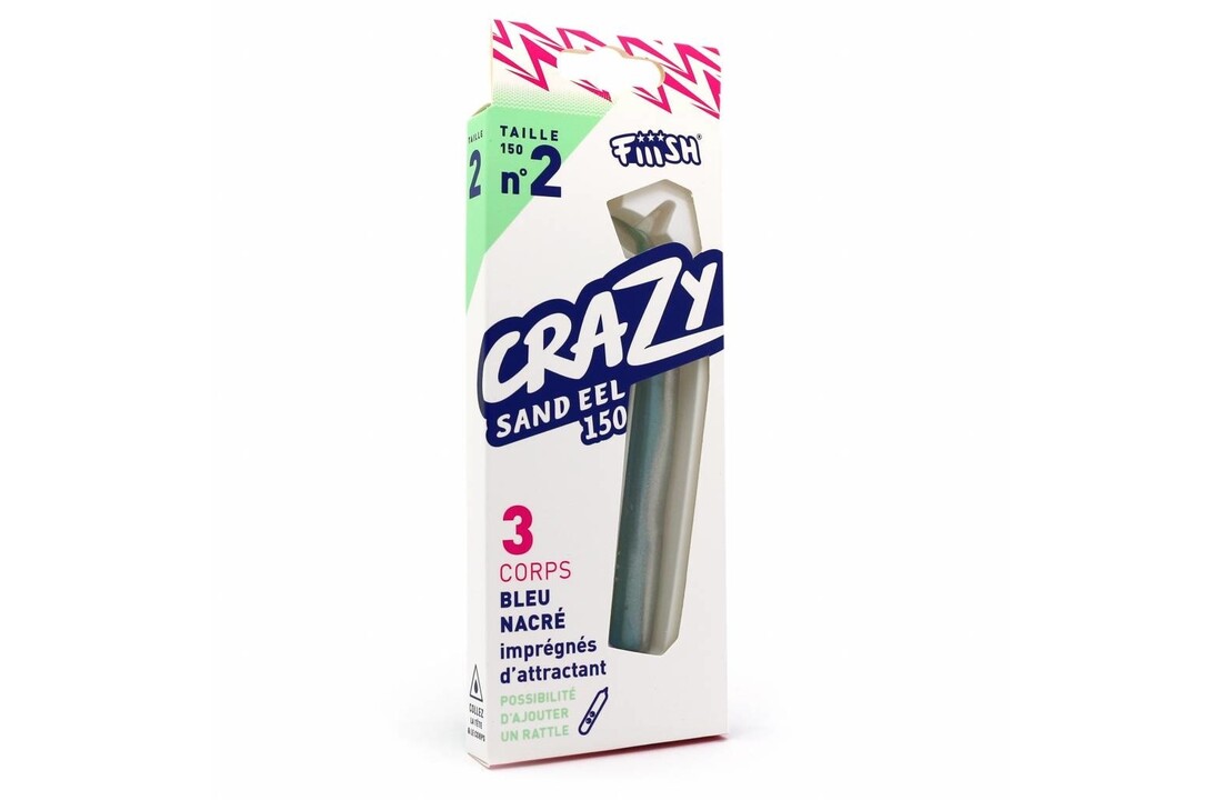 CRAZY SAND EEL 100 3 BODIES BLUE PEARL