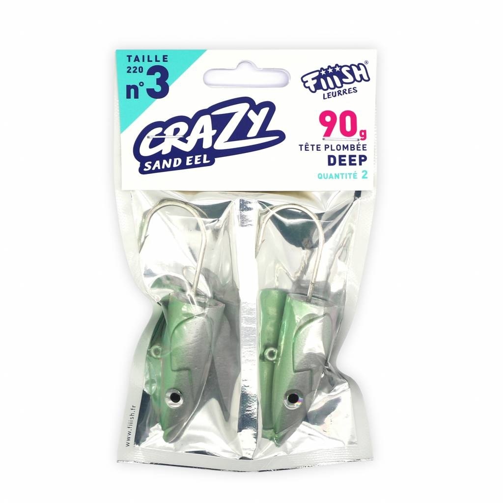 CRAZY SAND EEL 150 JIGHEAD PEARL GREEN DEEP 30 GRAM P/2