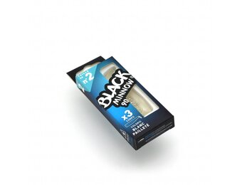 BLACK MINNOW 90 3 LURES BODIES GLITTERED WHITE