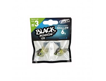 BLACK MINNOW 120 JIGHEAD KAKI SHALLOW 6 GRAM P/2