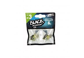 BLACK MINNOW 120 JIGHEAD KAKI SHALLOW 6 GRAM P/2