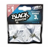 BLACK MINNOW 70 JIGHEAD KAKI SHORE 3 GRAM P/2