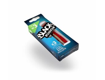 BLACK MINNOW 3 LURES BODIES KAKI/RED