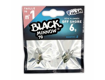 BLACK MINNOW 70 JIGHEAD KAKI OFF SHORE 6 GRAM