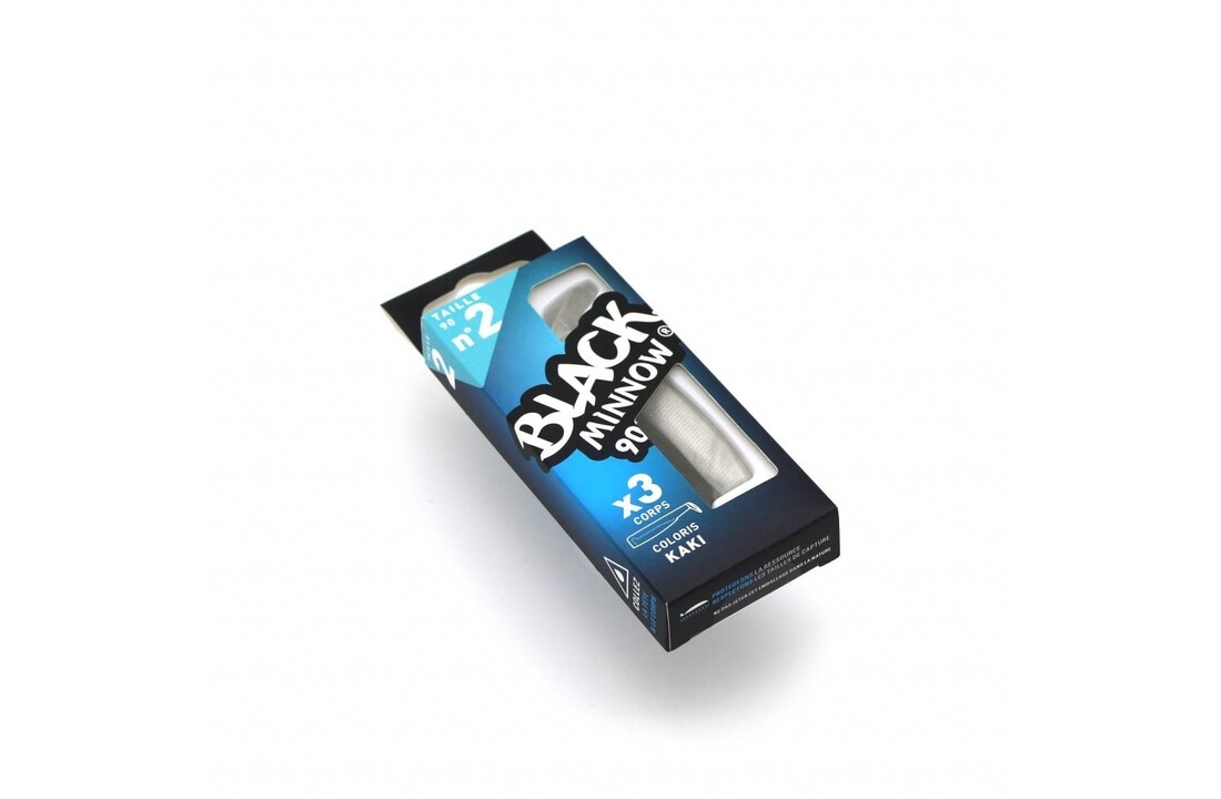 BLACK MINNOW 70 4 LURES BODIES KAKI