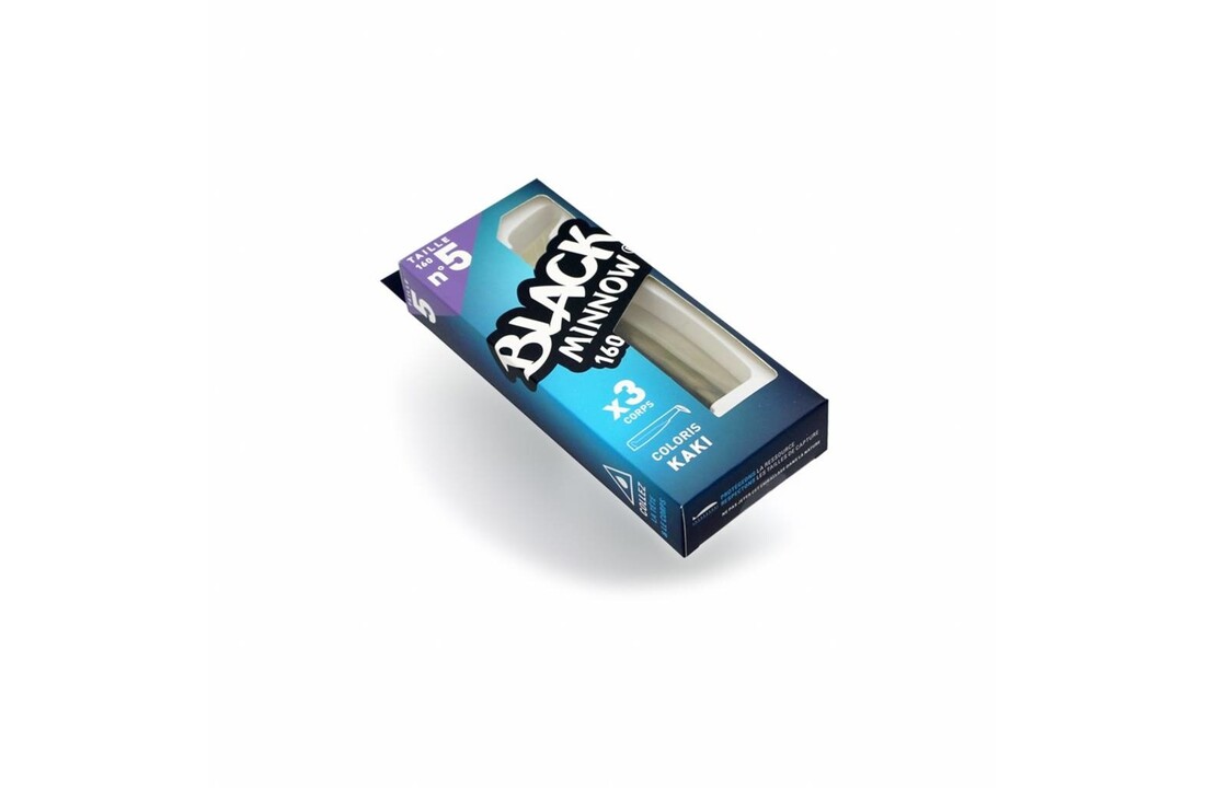 BLACK MINNOW 70 4 LURES BODIES KAKI