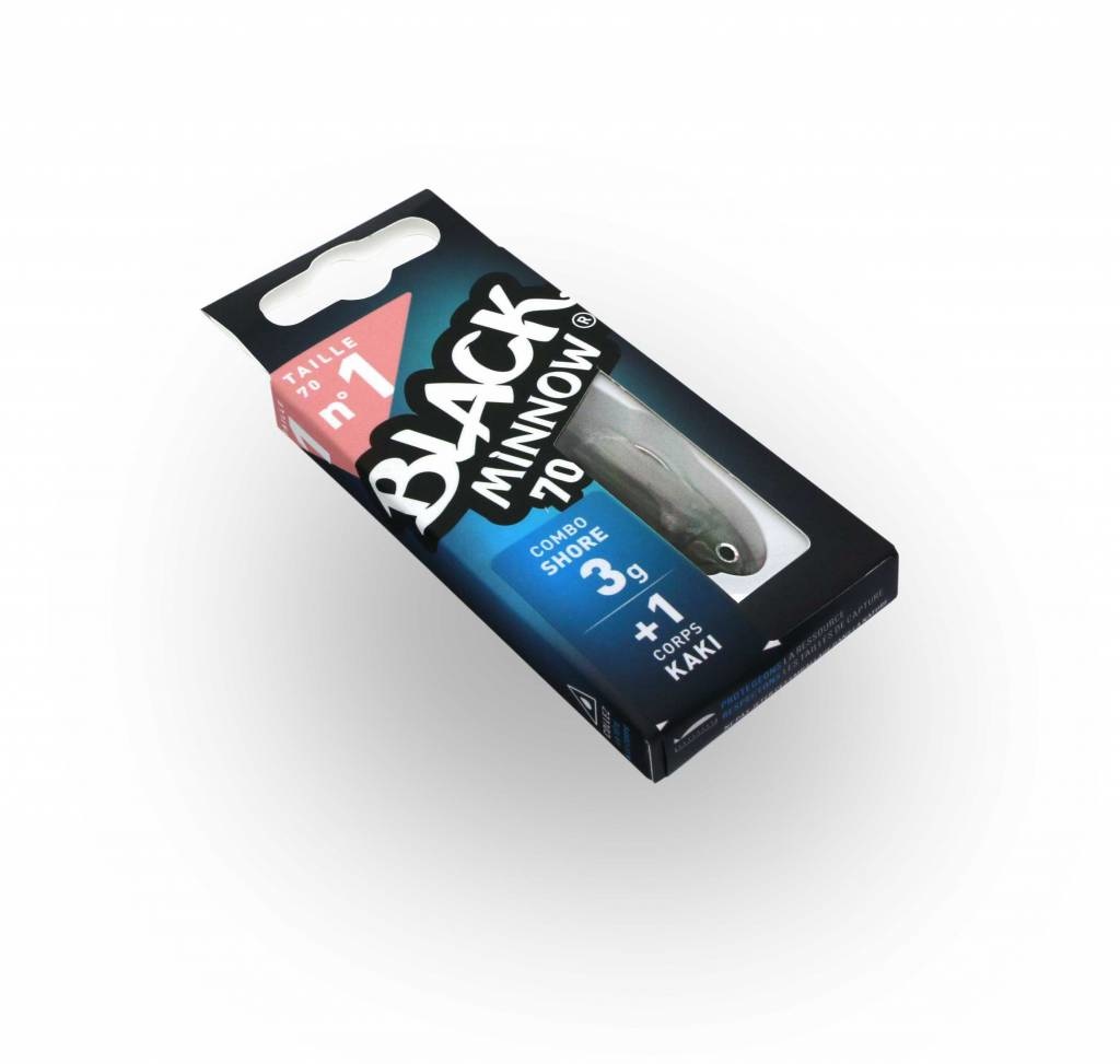 BLACK MINNOW 70 COMBO SHORE 3 GRAM KAKI + LURE BODY KAKI