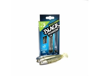 BLACK MINNOW 120 MAXI COMBO NATURAL 25 GRAM KAKI + GLITTERED KAKI + BLUE