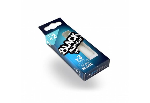 BLACK MINNOW 90 3 LURES BODIES WHITE