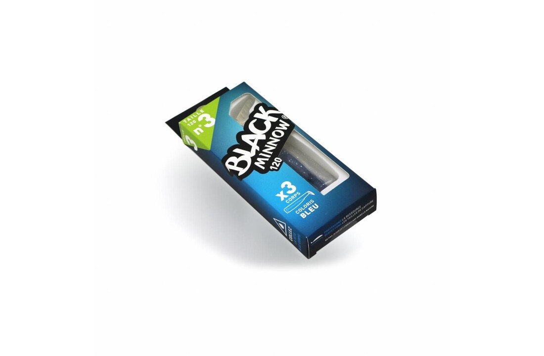 BLACK MINNOW 90 3 LURES BODIES BLUE