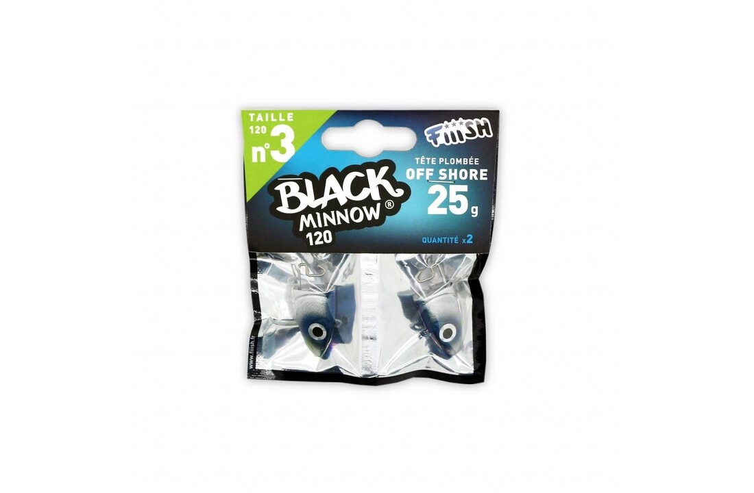 BLACK MINNOW 90 JIGHEAD BLUE OFF SHORE 10 GRAM P/2