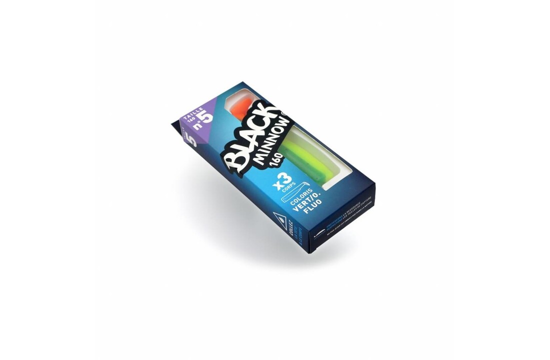 BLACK MINNOW 90 3 BODIES GREEN/ORANGE