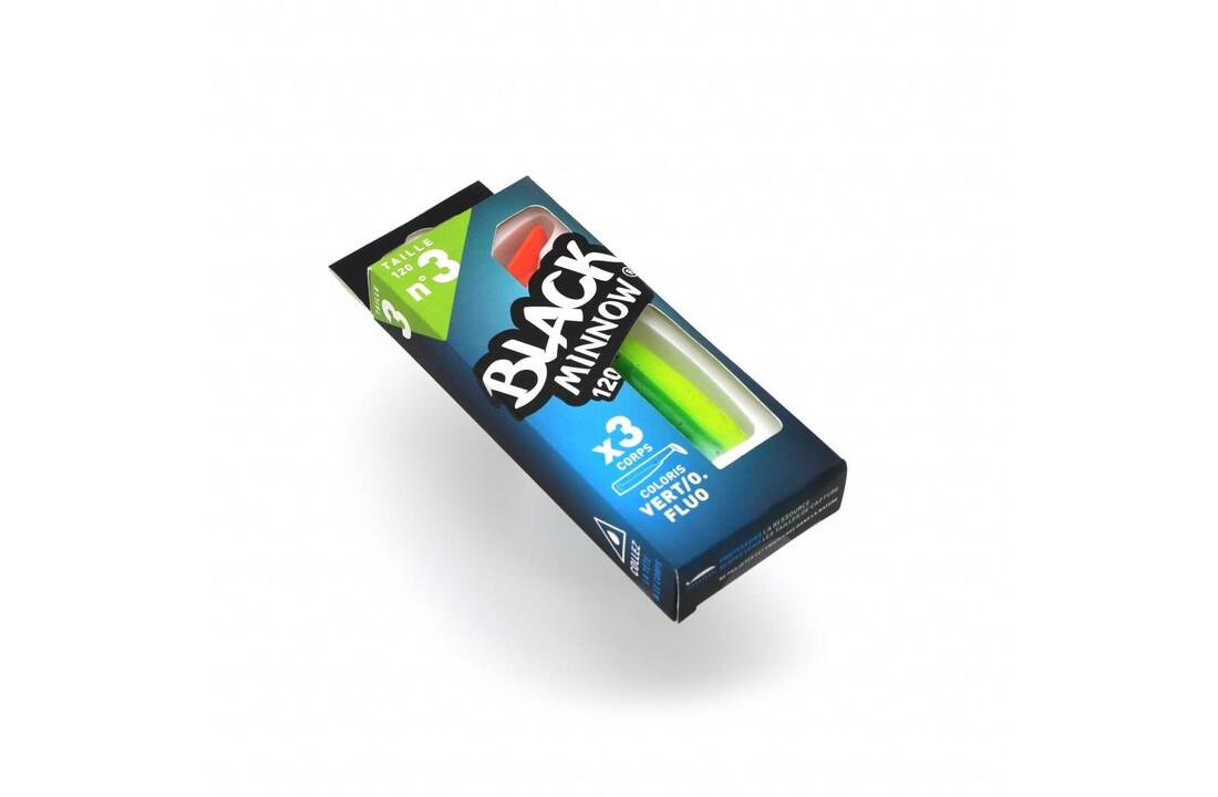 BLACK MINNOW 90 3 BODIES GREEN/ORANGE