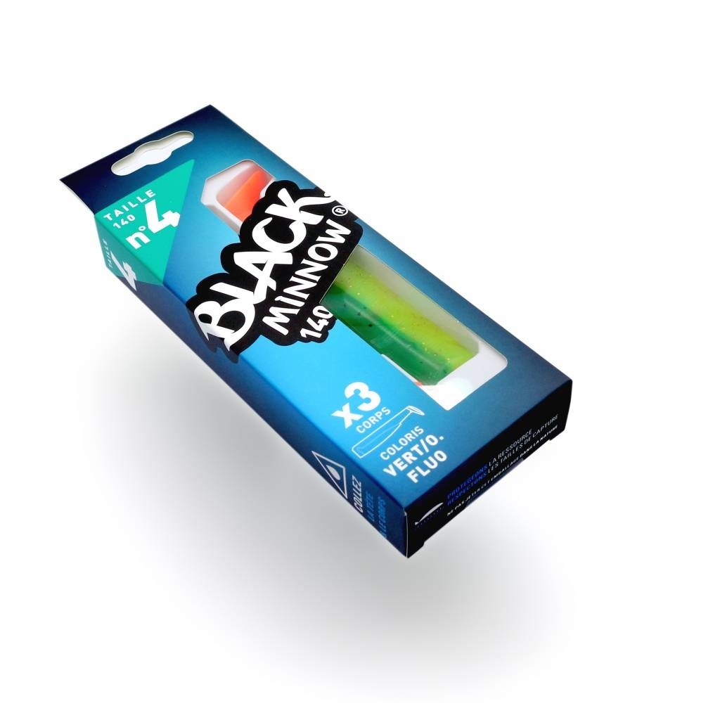 BLACK MINNOW 90 3 BODIES GREEN/ORANGE