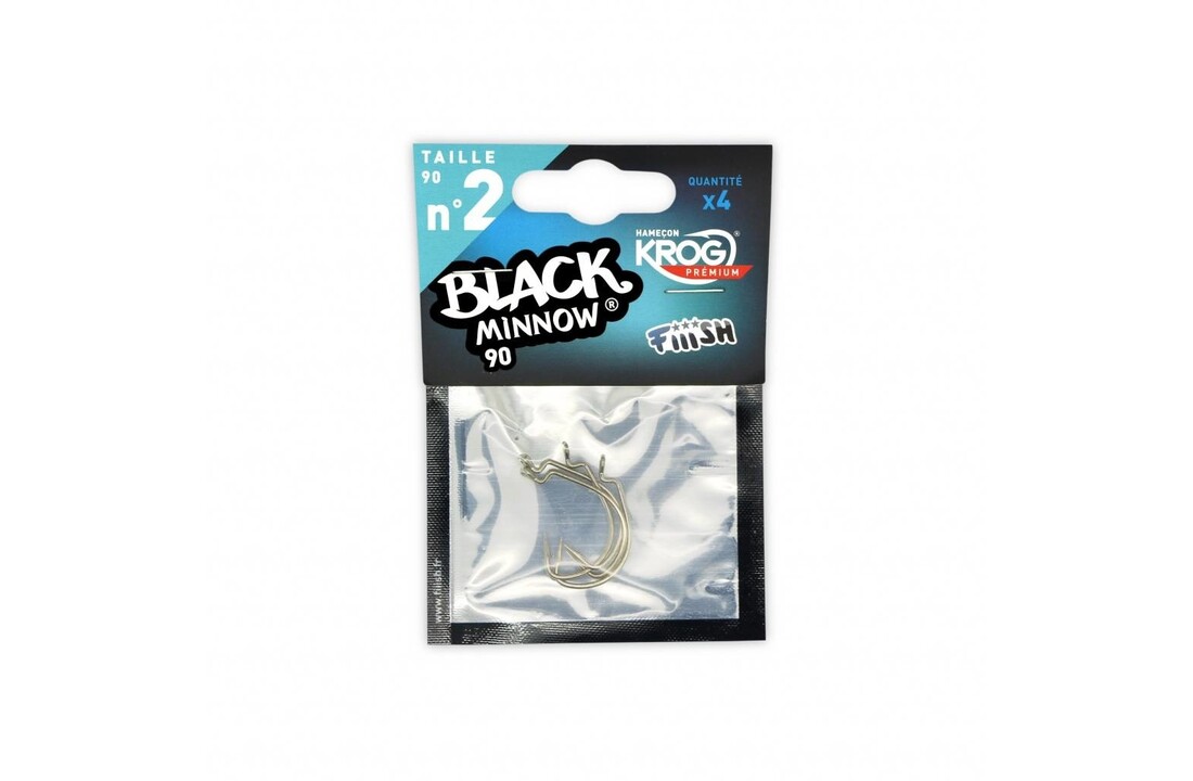BLACK MINNOW 70 4 HOOKS KROG PREMIUM BY VMC