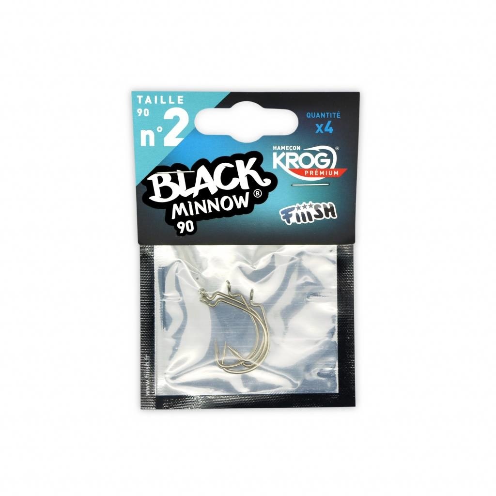 BLACK MINNOW 70 4 HOOKS KROG PREMIUM BY VMC