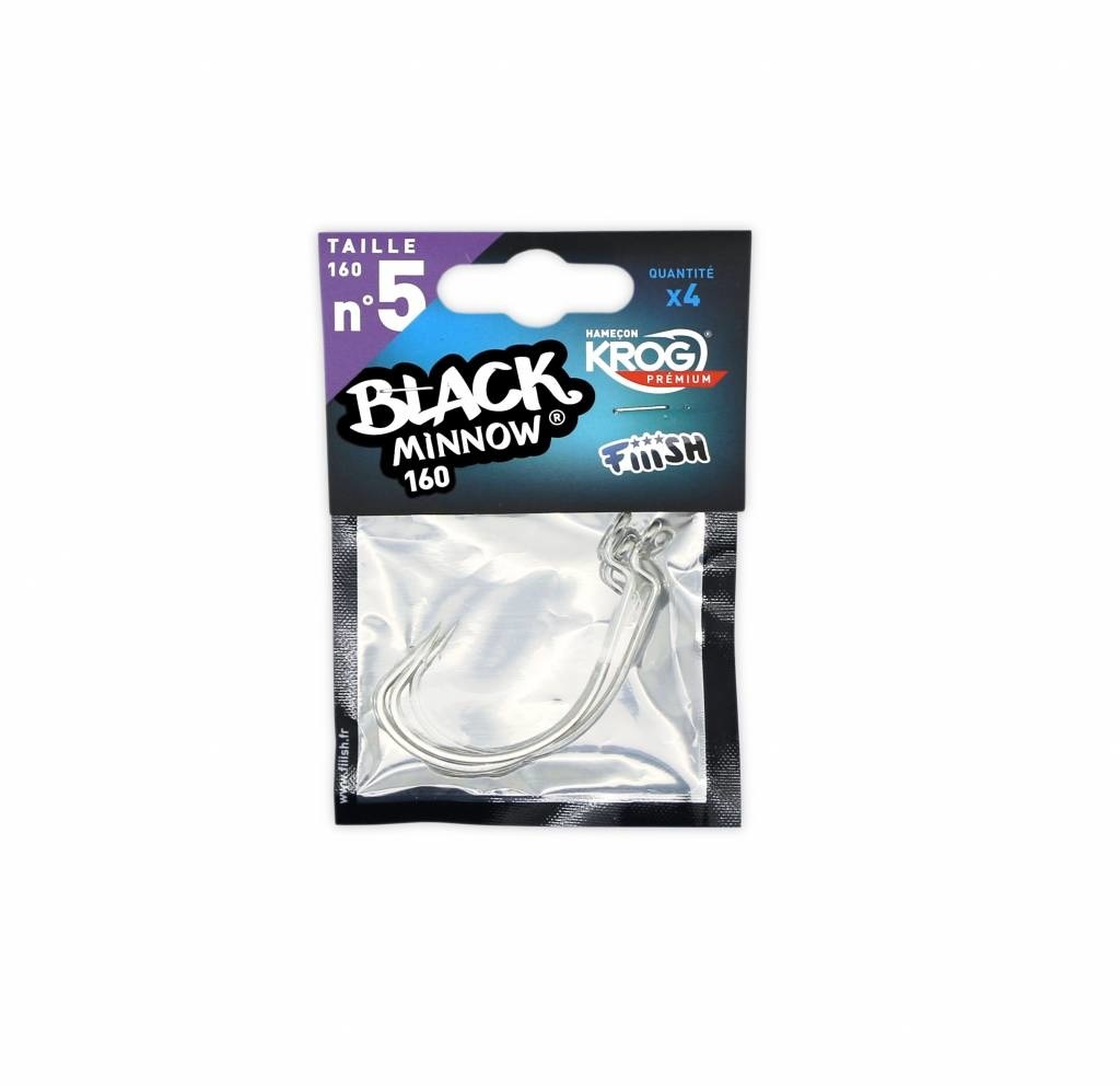 BLACK MINNOW 70 4 HOOKS KROG PREMIUM BY VMC