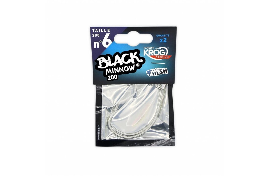 BLACK MINNOW 70 4 HOOKS KROG PREMIUM BY VMC