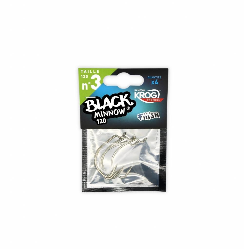 BLACK MINNOW 70 4 HOOKS KROG PREMIUM BY VMC