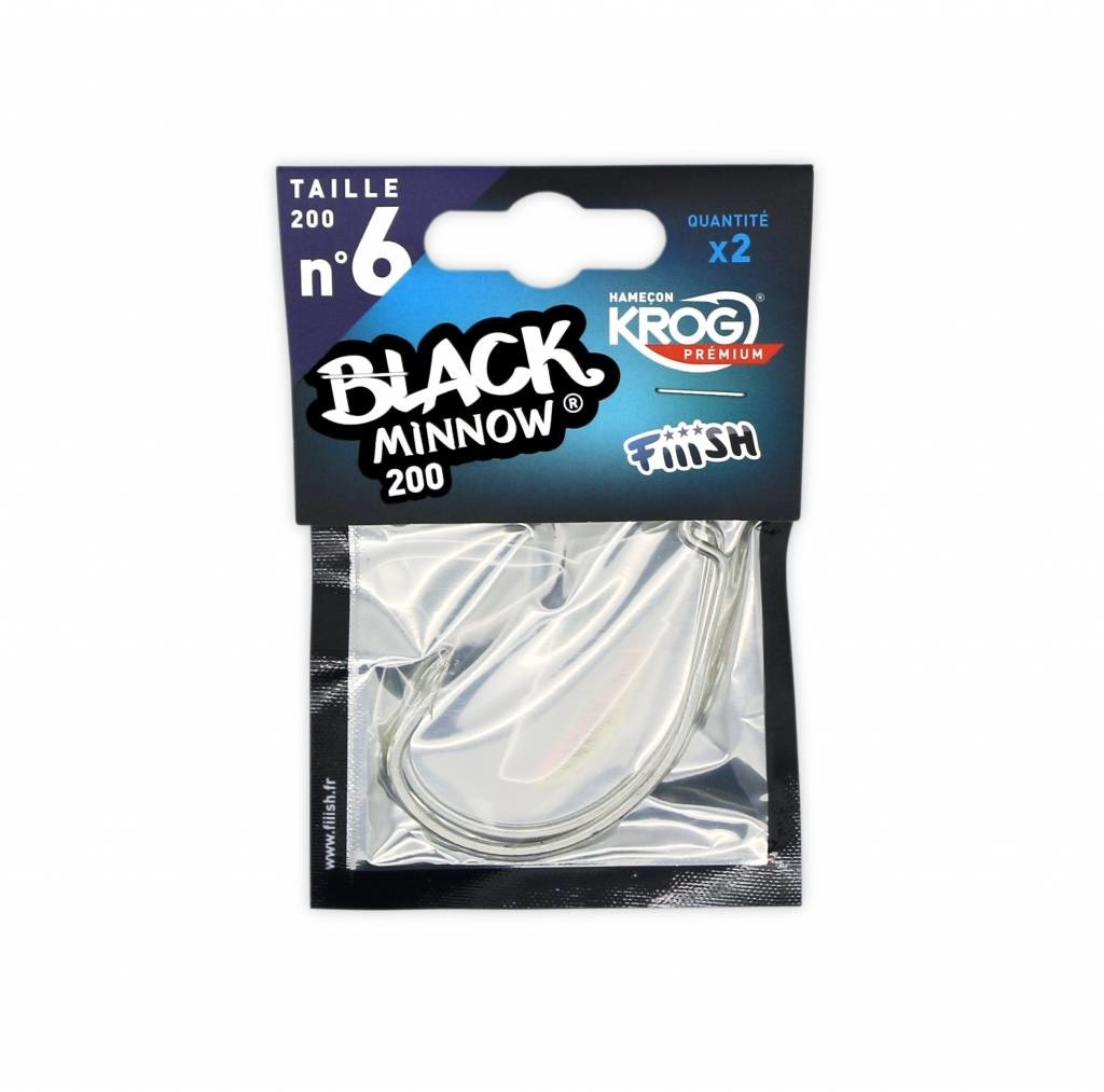 BLACK MINNOW 70 4 HOOKS KROG PREMIUM BY VMC