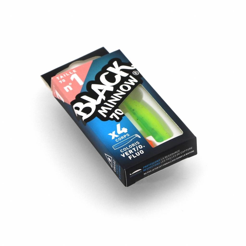 BLACK MINNOW 90 3 BODIES GREEN/ORANGE