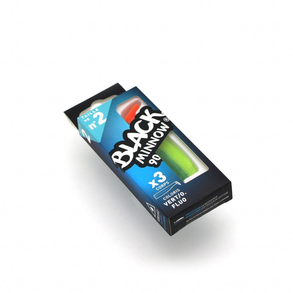 BLACK MINNOW 90 3 BODIES GREEN/ORANGE