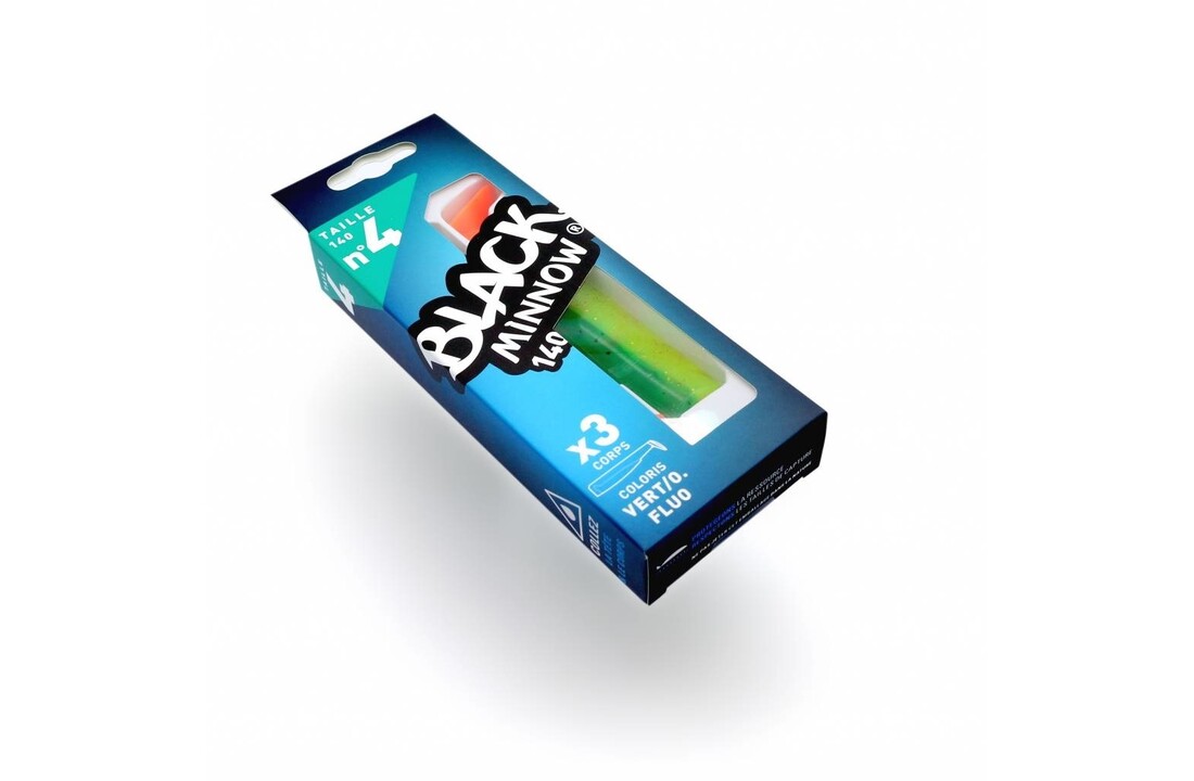 BLACK MINNOW 90 3 BODIES GREEN/ORANGE