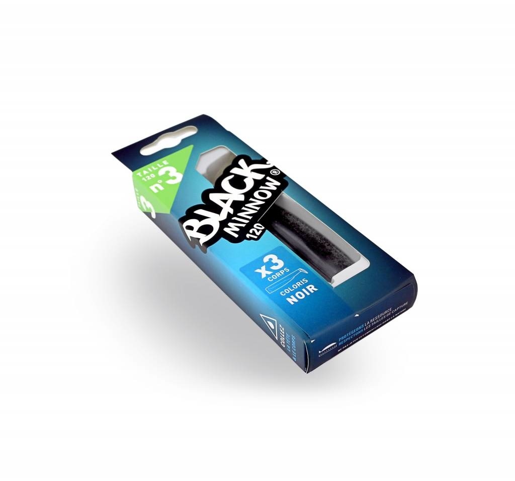 BLACK MINNOW 70 4 LURES BODIES BLACK