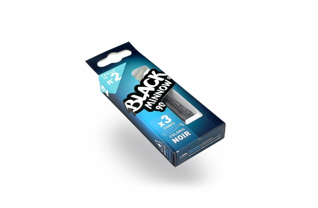 BLACK MINNOW 70 4 LURES BODIES BLACK