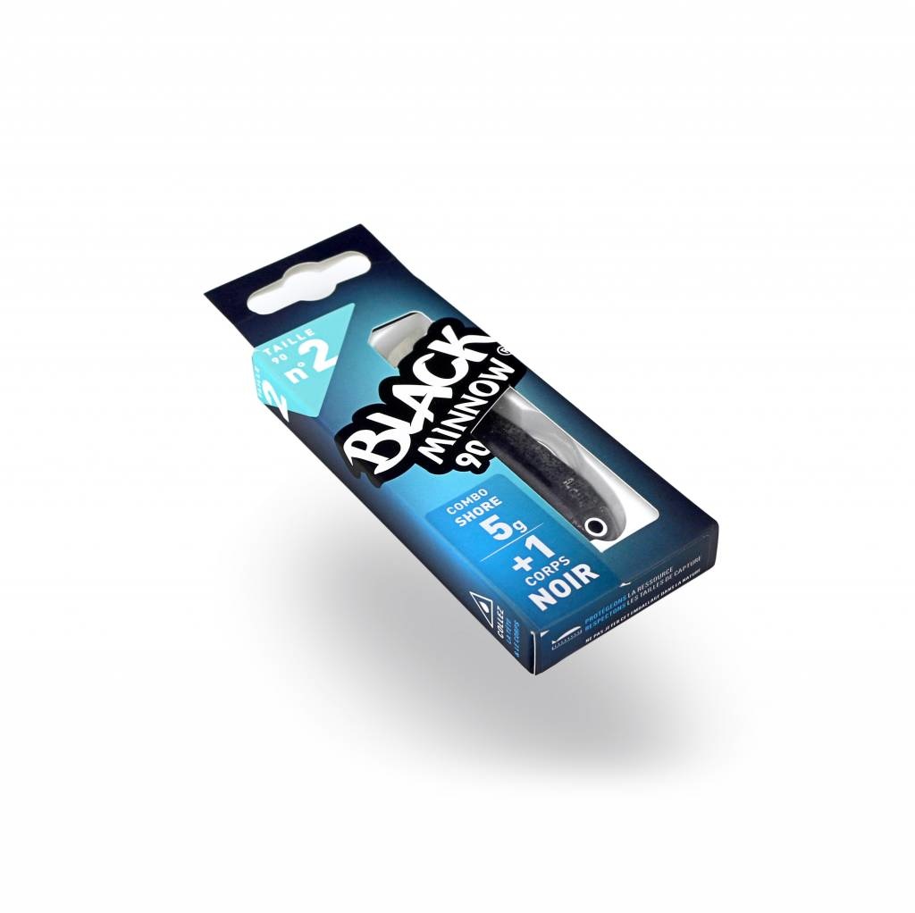 BLACK MINNOW 90 COMBO SHORE 5 GRAM BLACK + LURE BODY BLACK