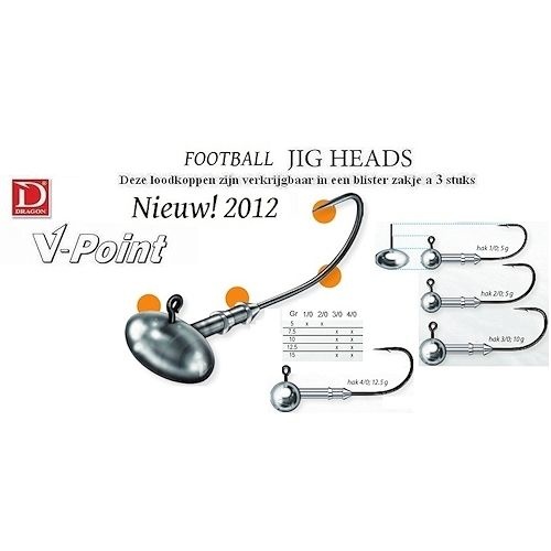 V-POINT LOODKOP FOOTBALL 5 GRAM #1/0 P/3