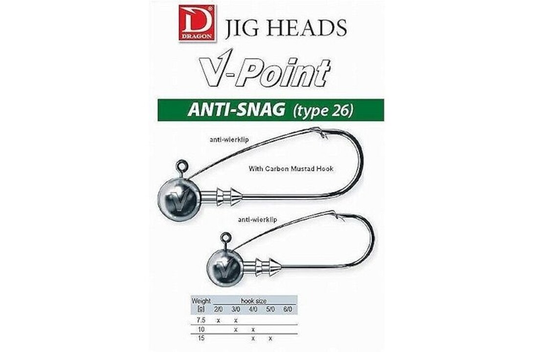 V-POINT LOODKOP ANTI-WIER 7.5 GRAM #2/0 P/3