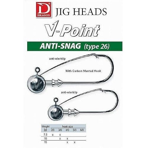 V-POINT LOODKOP ANTI-WIER 7.5 GRAM #2/0 P/3