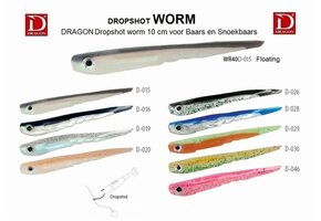 V-LURES DROPSHOT WORM 10CM YELLOW/GREEN P/3