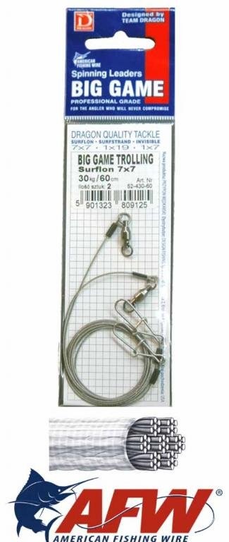 SURFLON BIG GAME LEADER 7X7 AFW 30KG 30CM P/2