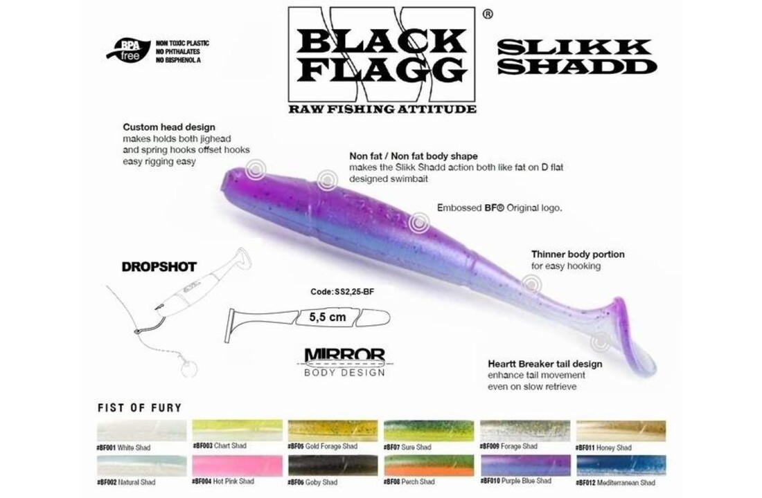 SLIKK SHADD 5.5 CM GOBY DROPSHOT P/10